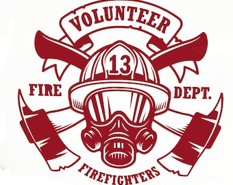 CustomDeal US Decal Volunteer Firefighter Decal Sticker - Vinyl Car/Truck Window Decal, Design T16, Made In USA Sticker Bomb Car & Truck Decals & Vinyl - Foto 10