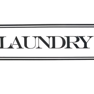 Laundry Door Vinyl Decal - Glass Door Decal - Laundry Sticker - Vinyl Lettering - Antique Traditional Home Decor