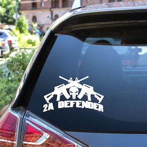 Second Amendment Defender Vinyl Decal - 2A  Decal - Second Amendment Sticker - 2nd Amendment Truck Decal Car Sticker - Funny Patriotic Gift