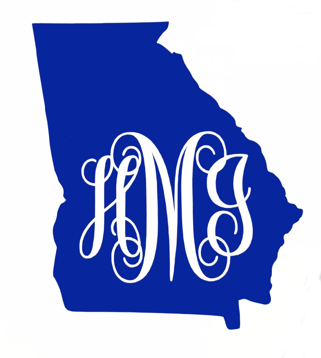 Decal Custom Initial Monogram Decal Bumper Etsy