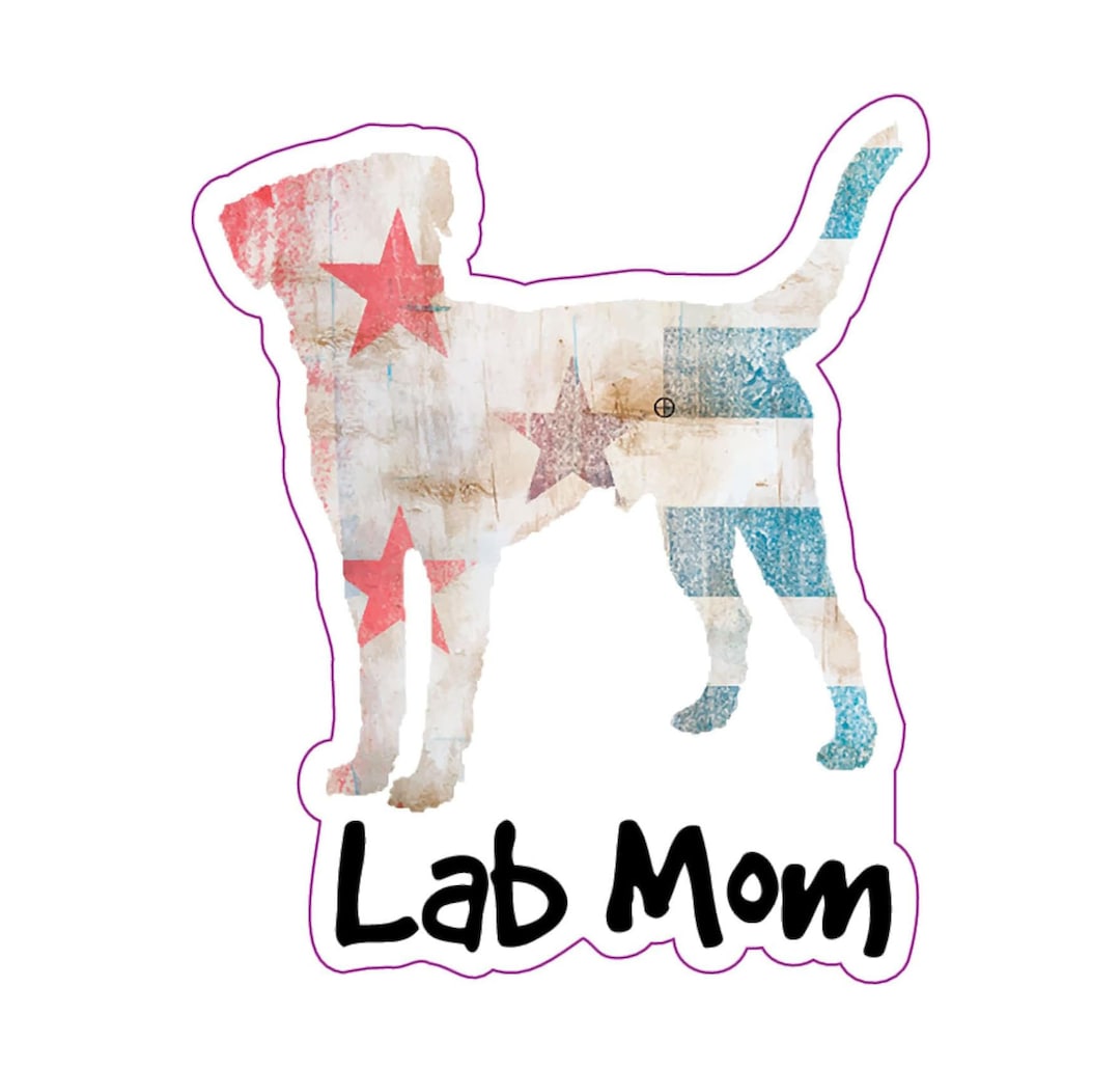 Lab Mom Sticker Lab Mom Decal Labrador Retriever Sticker Etsy