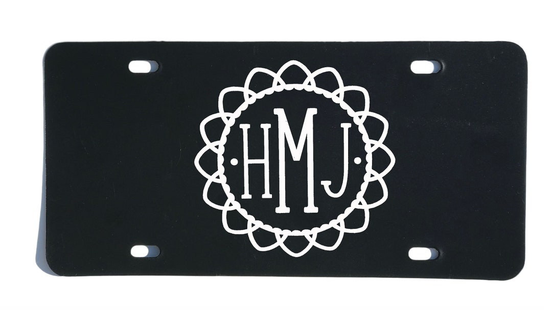 Personalized Vanity Plate, Monogrammed Front License Plate, Auto