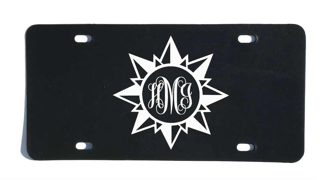 Personalized Vanity Plate, Monogrammed Front License Plate, Auto