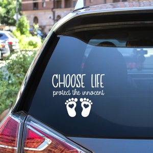 Anti Abortion Decal Footprints Pro Life Bumper Sticker