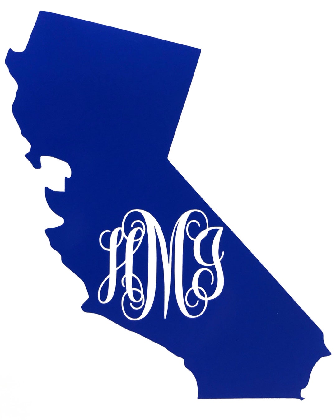 California Decal, Custom Initial Monogram Decal, California Bumper ...