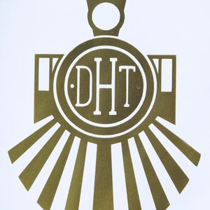 Locomotief Custom Initial Monogram Train Decal - Bumper Sticker, voor koelers, boten, laptops, auto windows - Trein Sticker