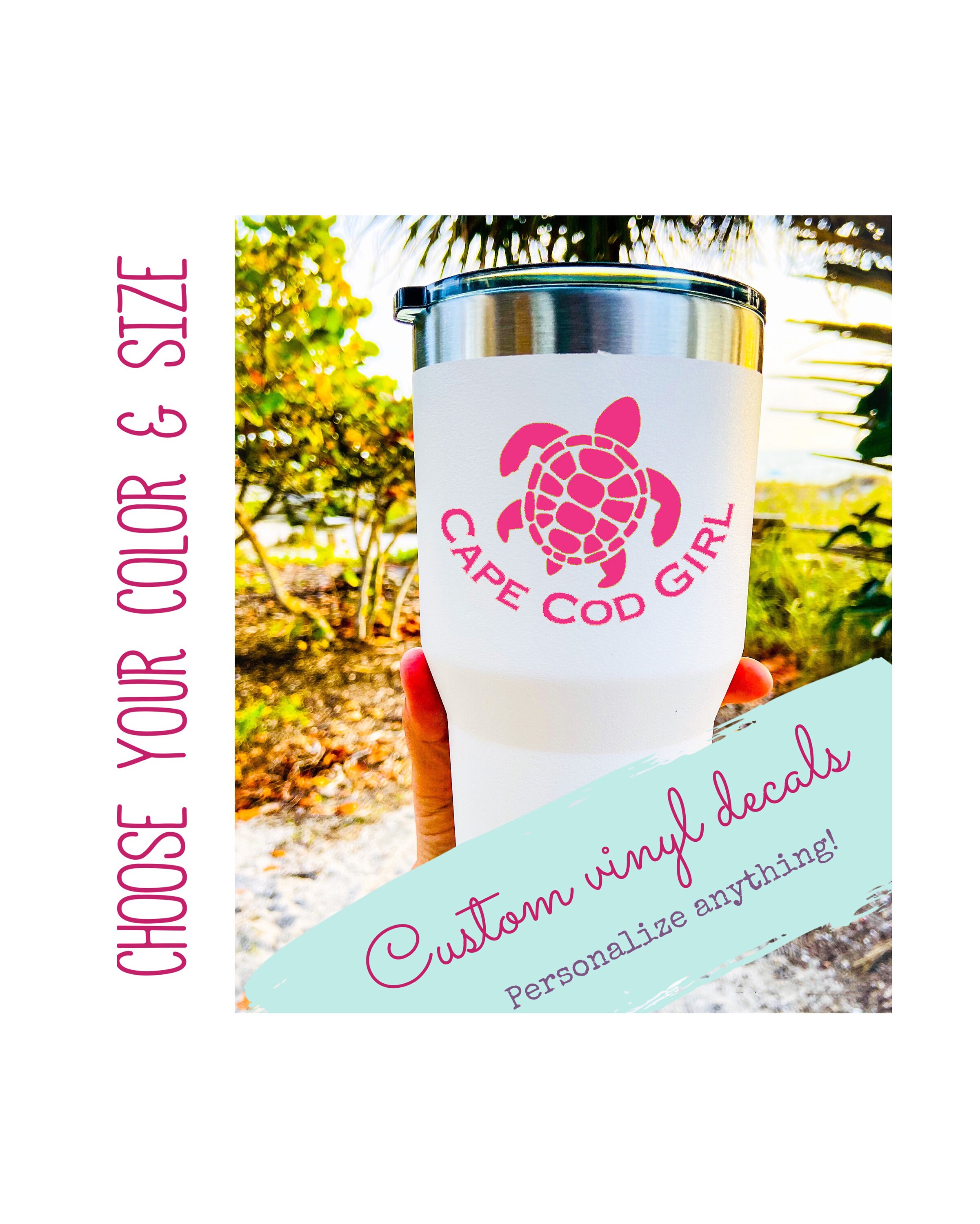 Cape Cod Decal - Pink Crab Massachusetts Vinyl Sticker 4.7x3.3 Inches