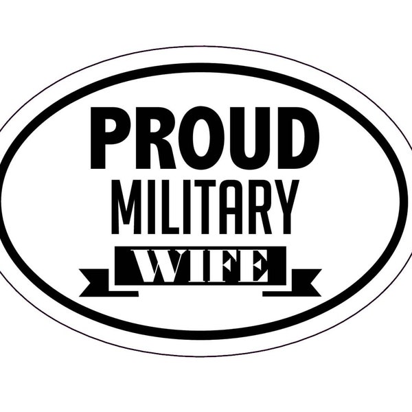 Veteran's Wife Military Sticker Decal - 8 Inch Die-Cut Vinyl Decal