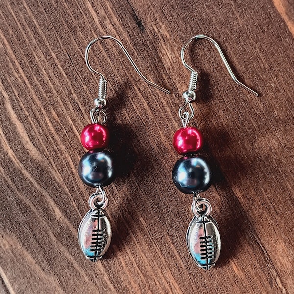 Handmade in the USA Tampa Bay Buccaneers Atlanta Falcons Arizona Cardinals football earrings, football gifts, NFL gifts, NFL earrings