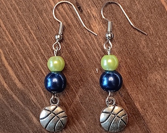 Minnesota Timberwolves NBA basketball earrings, nba earrings, basketball earrings, basketball wives, basketball swag, basketball charm