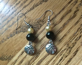 Handmade in the USA College Basketball NCAA Iowa Hawkeyes earrings,  basketball swag, march madness, big 10, Caitlin Clark, college sports