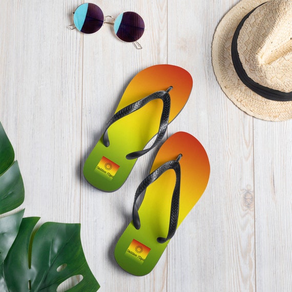 rasta flip flops