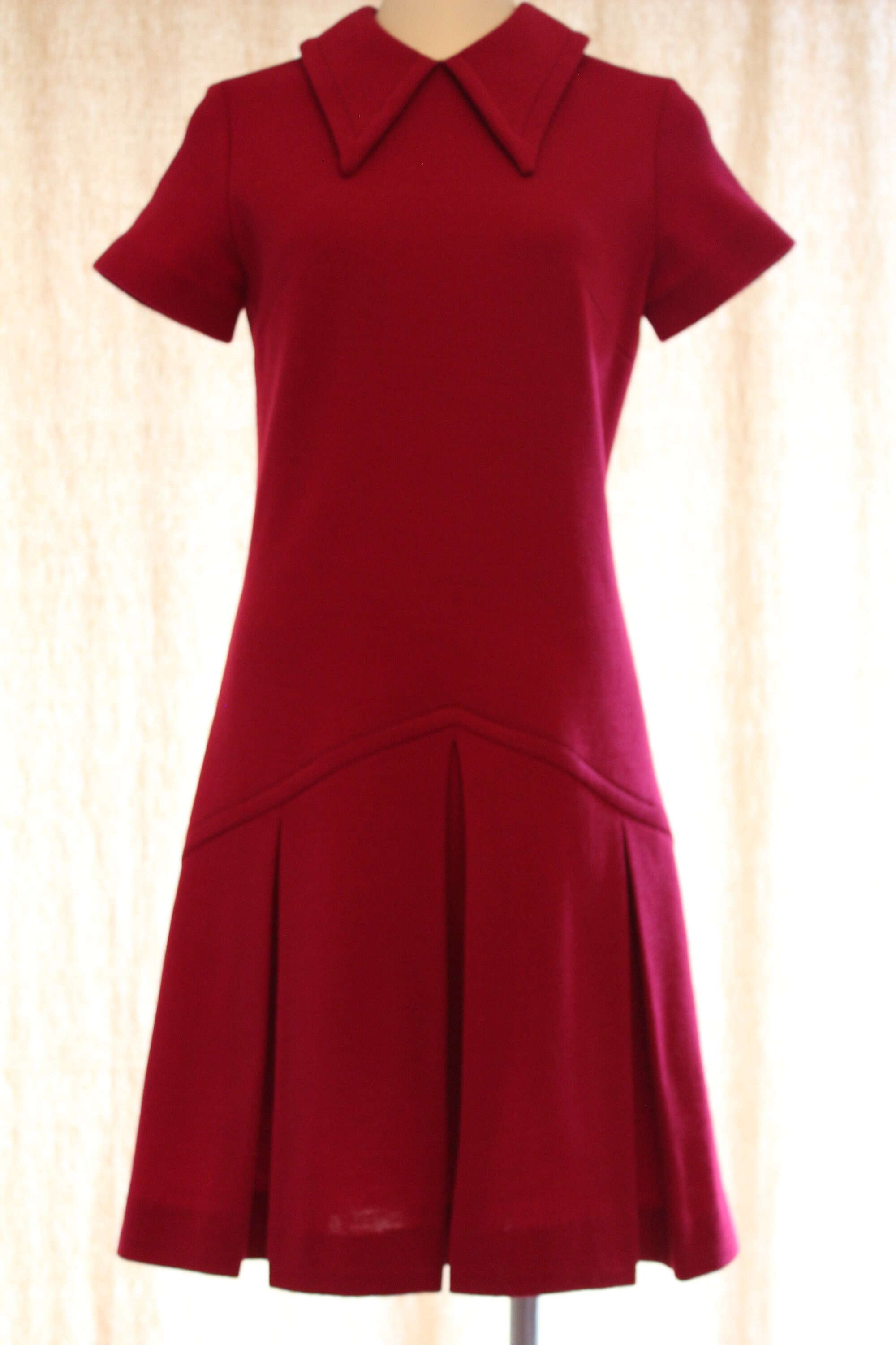 Burgundy red vintage tennis dress | Etsy