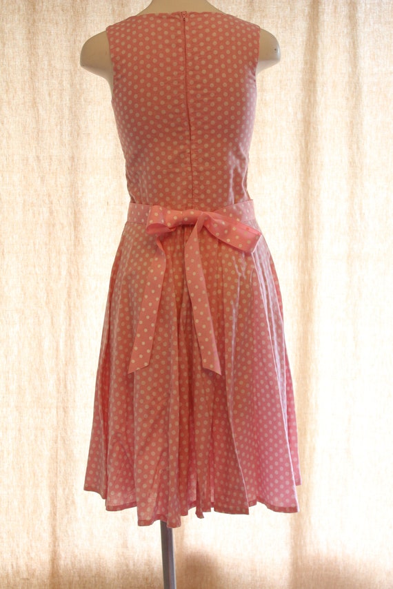 Pink polka dot vintage dress - image 2