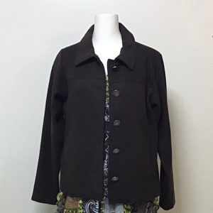 Cabela Vintage dark brown wool  hip length women’s jacket