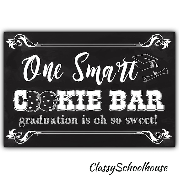digital one smart cookie bar school graduation refreshments etsy