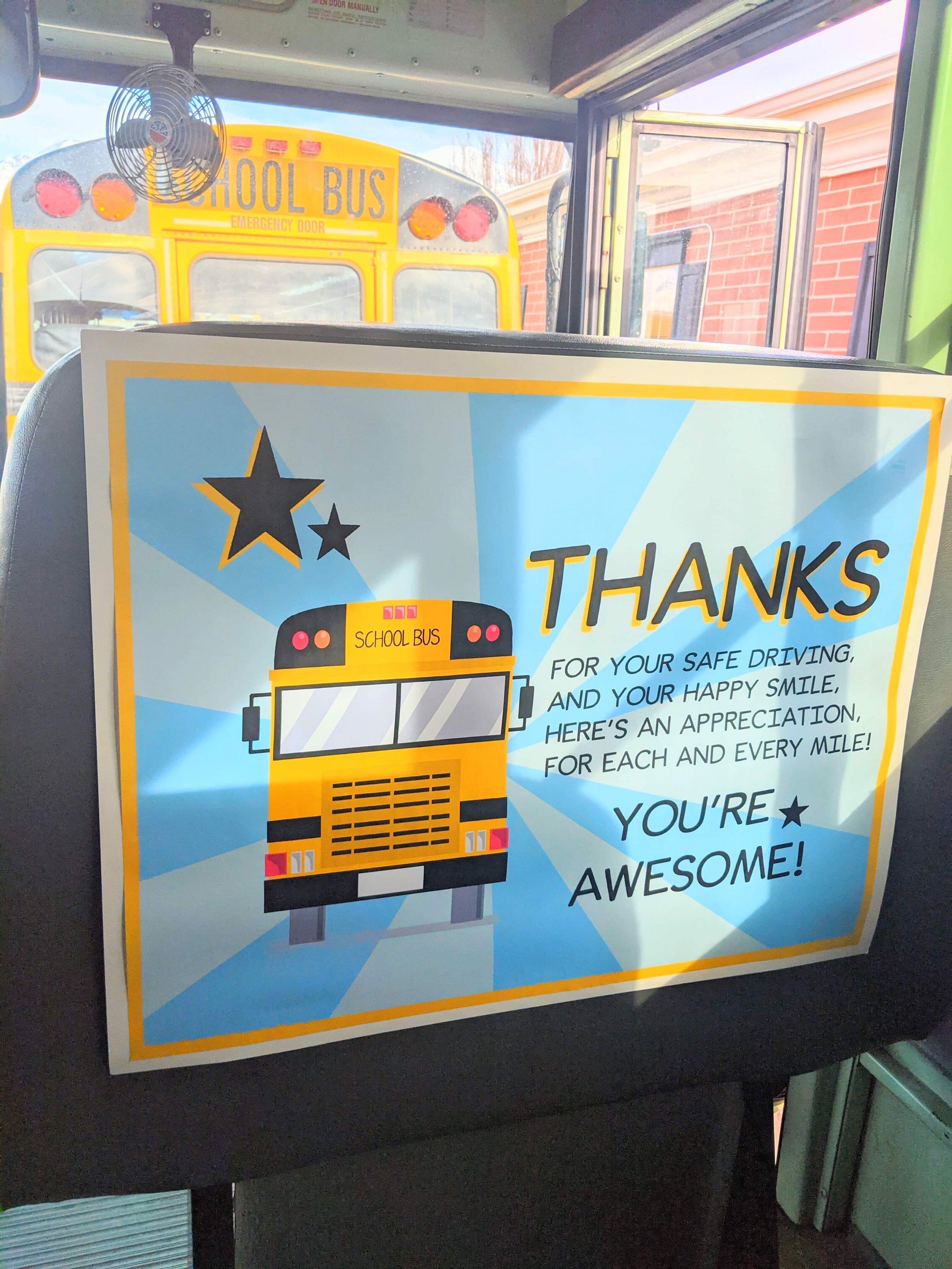 Bus Driver Thank You / Bus Driver Valentine/ Thank You Note for Bus Driver/  Gift Tag/ Bus Driver Gift Ideas/ Bus Driver Appreciation 