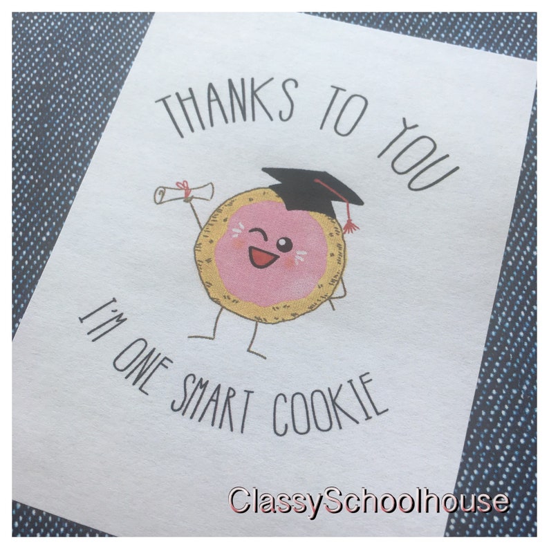 DIGITAL Teacher Appreciation Tag DIY EDITABLE One Smart Cookie | Etsy