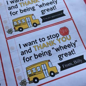 DIGITAL School Bus Driver Appreciation Editable Name Spot Valentine ...