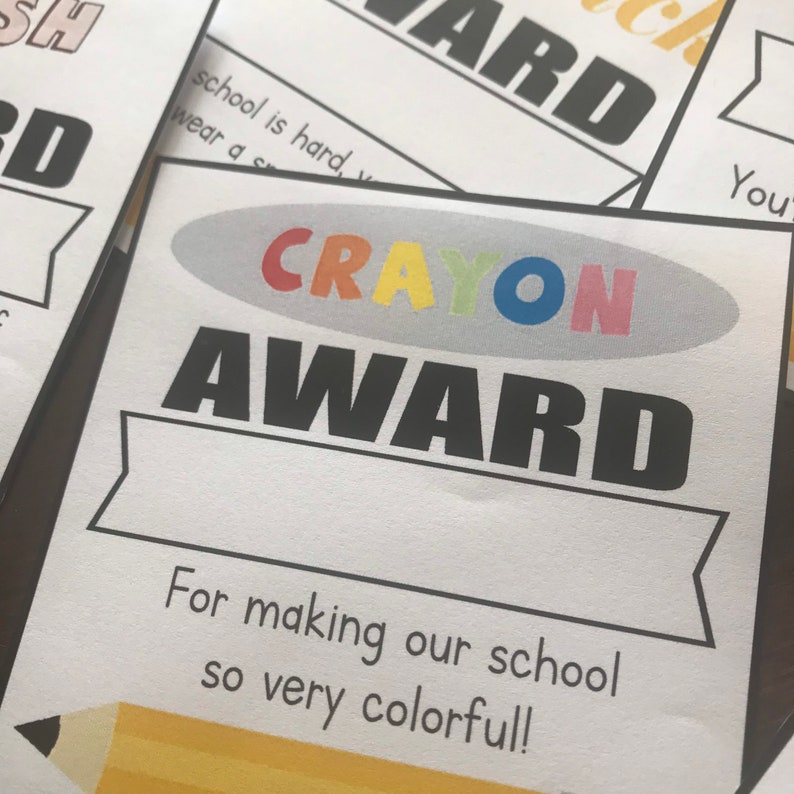 Printable DIGITAL Pdf Files Staff School Non Food Awards - Etsy