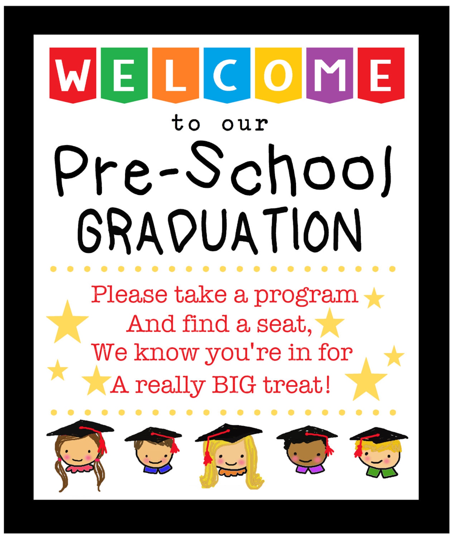 DIGITAL Editable Preschool Graduation Set Diplomas Banner Etsy