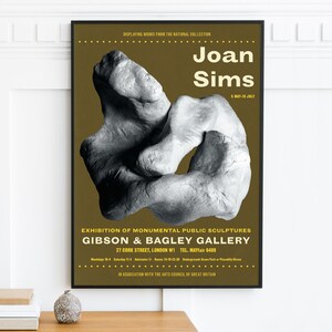 Joan Sims Carry On Film Actor Art Exhibition Poster, Vintage Movie Poster, Sculpture Print, Retro Style British Comedy Art, Home Decor image 2