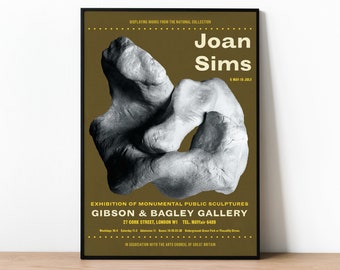 Joan Sims Carry On Film Actor Art Exhibition Poster, Vintage Movie Poster, Sculpture Print, Retro Style British Comedy Art, Home Decor