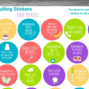 Adulting Stickers Digital Download Printable &amp; Canva Template - Planner ...
