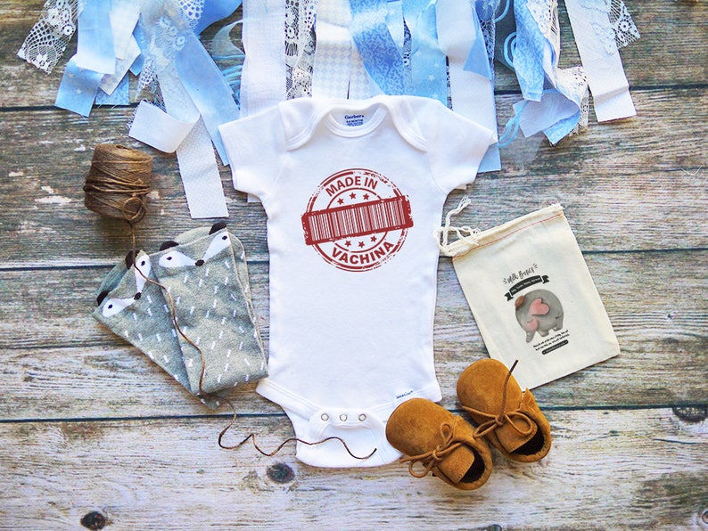 Made in Vachina Baby Shirt Onesie Vulgar Baby Onesies Baby Shower Gifts Best Baby Shower Gifts M239 Funny Offensive Baby Shirts