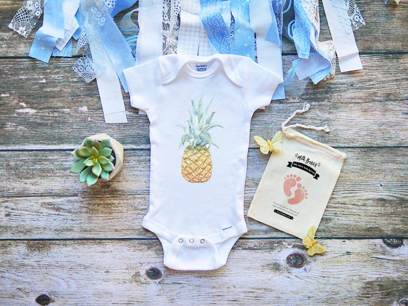 Pineapple Baby Onesies® Vacation Tropical Beach Clothing Etsy