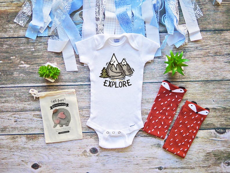 Infants M379 For Baby Boy Girl,Baby Shower Gift Explore Mountains Hiking Onesie Bodysuit Cute Baby Outdoor Camping Shirt Newborn