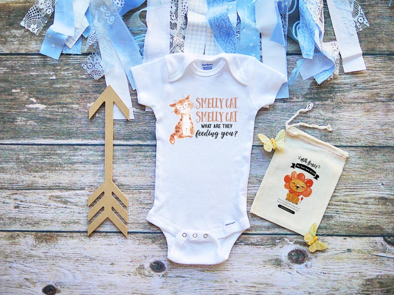 Trendy Funky Fashion for Babies Meow Smelly Cat Cute Baby Onesies\u00ae Clothes Kitten Baby Shower Gifts For Baby Boys /& Girls M94