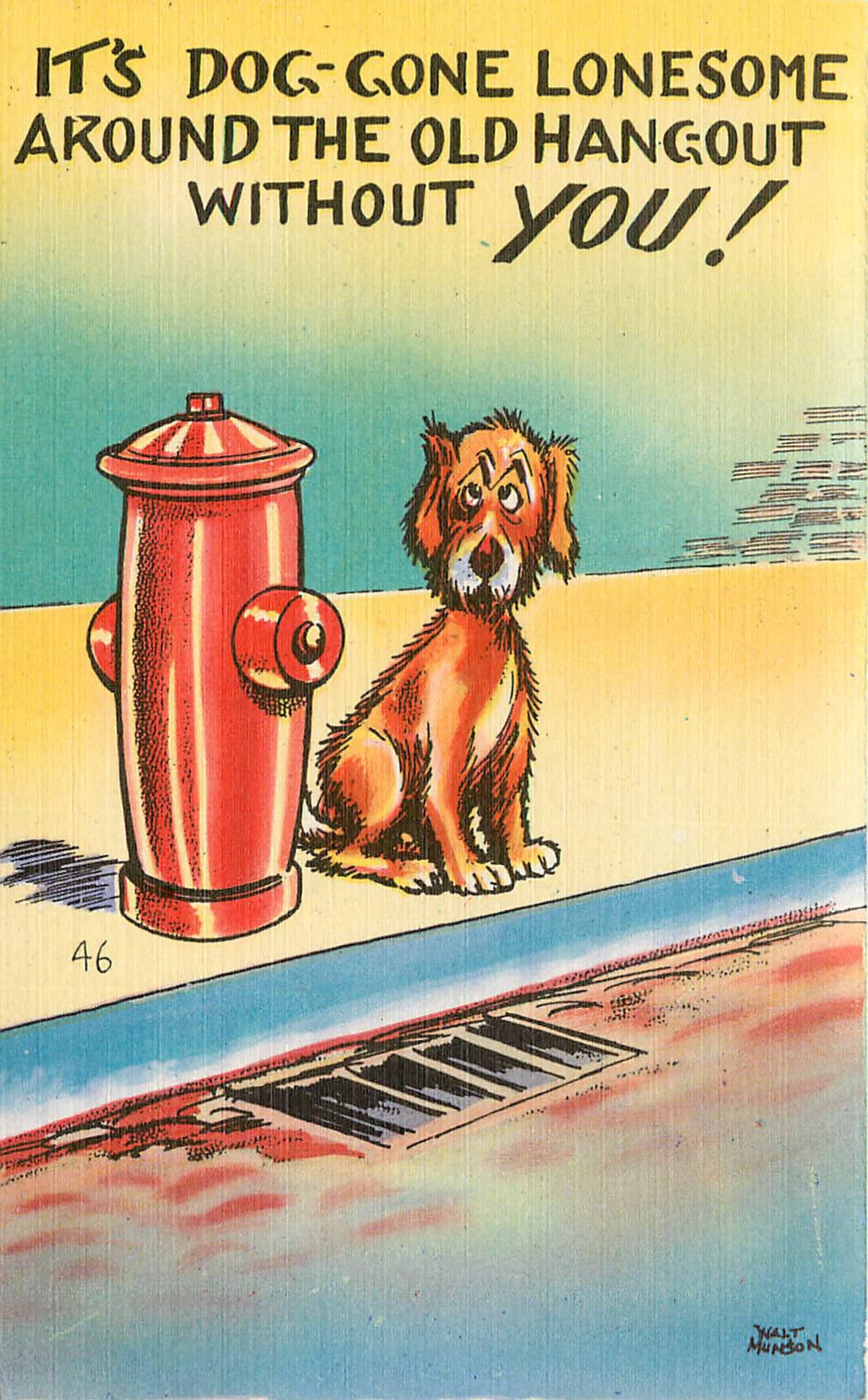 Dogs & Fire Hydrant 6 different Linen Era Postcards Etsy