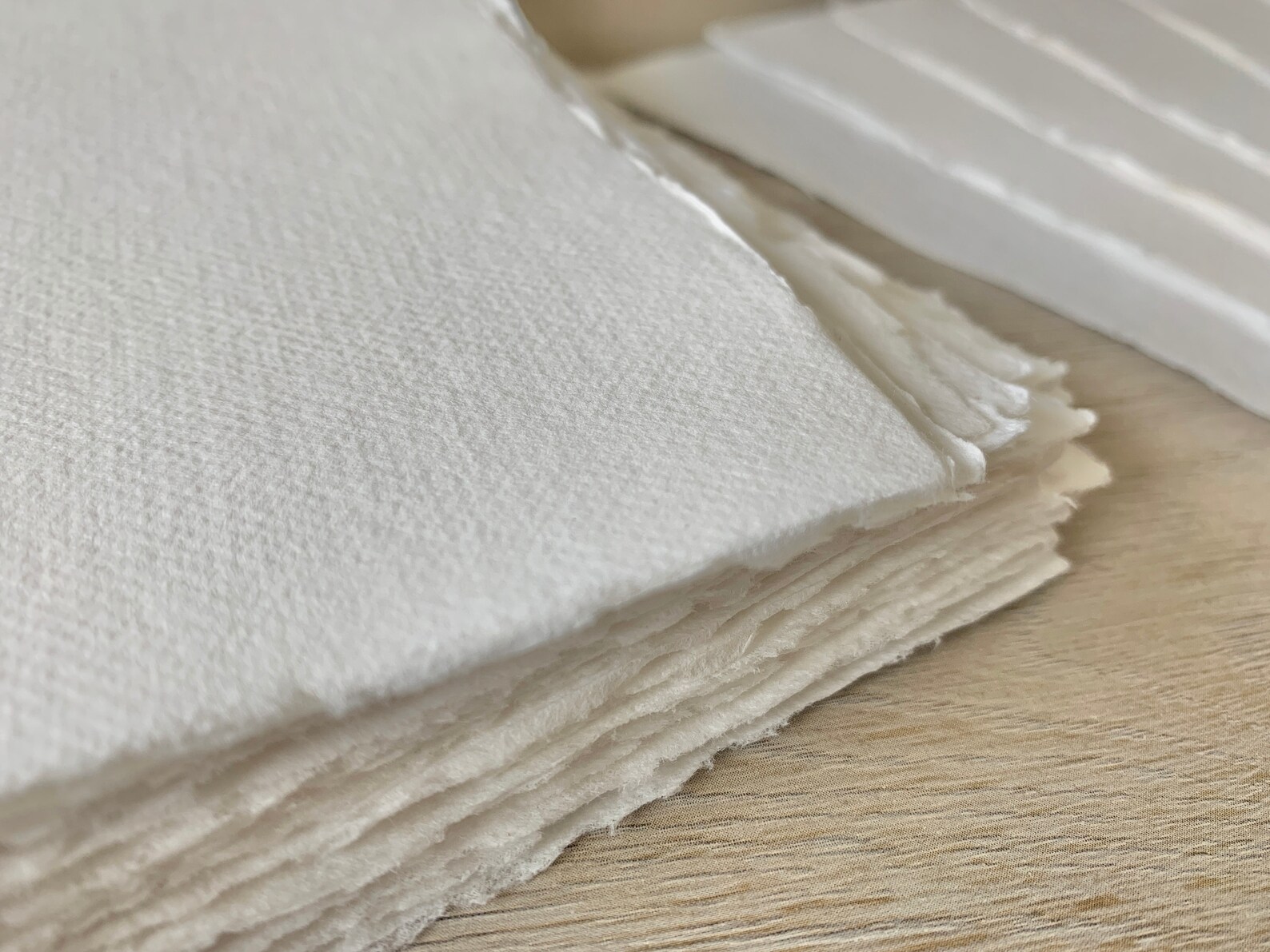 8x10 Deckle Edge Cotton Rag Paper White Handmade Cotton Paper Etsy