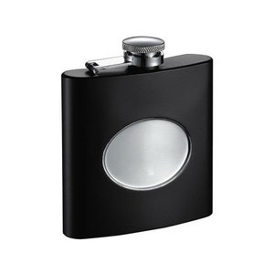 Personalized Flask, 6oz Black Matte Hip Flask, Flasks for Groomsmen, Groomsmen Flask, Bridesmaid Flask, Flasks for Bridesmaid -  VF1310