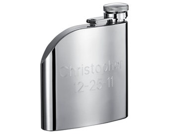 Flask Personalized, 6oz Premium Quality Stainless Steel Hip Flask Engraved, Groomsmen Flask, Birthday Gift, Flasks for Groomsmen -VF1120