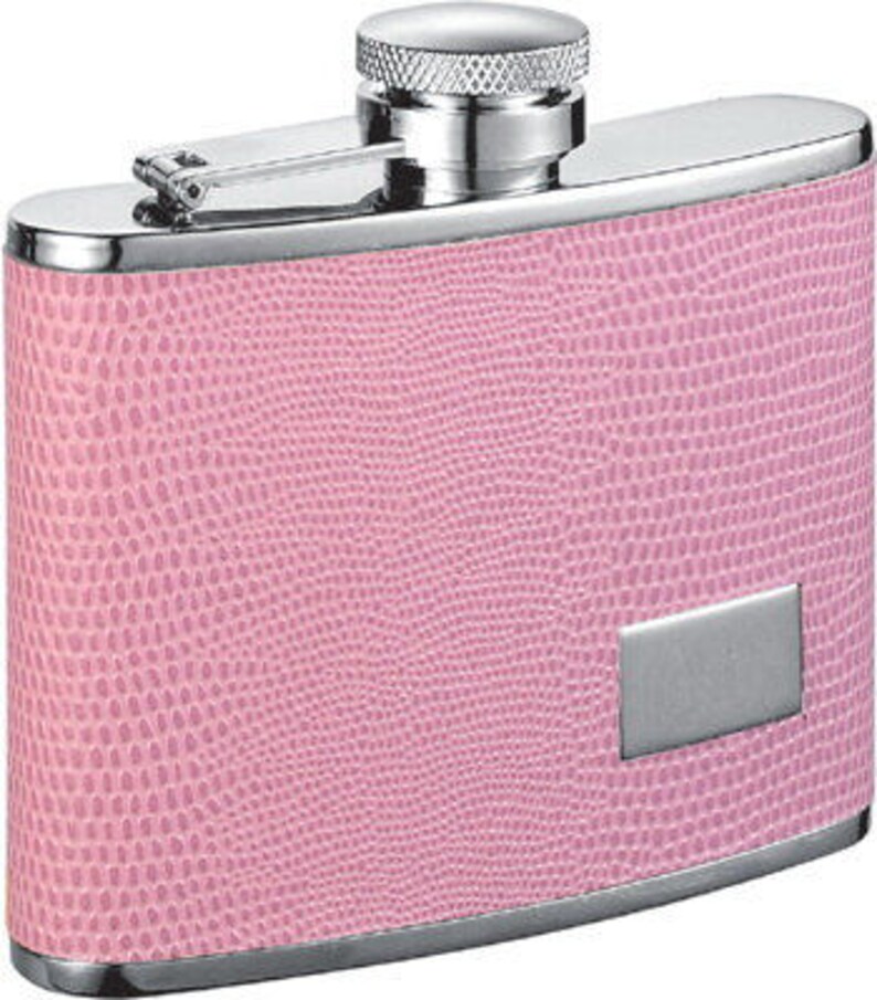 Pink Flask Personalized Flask for Women, 4oz Light Pink Stainless Steel Hip Flask ...