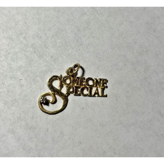 Someone Special with Diamond chip Gold Charm 14K … - image 1