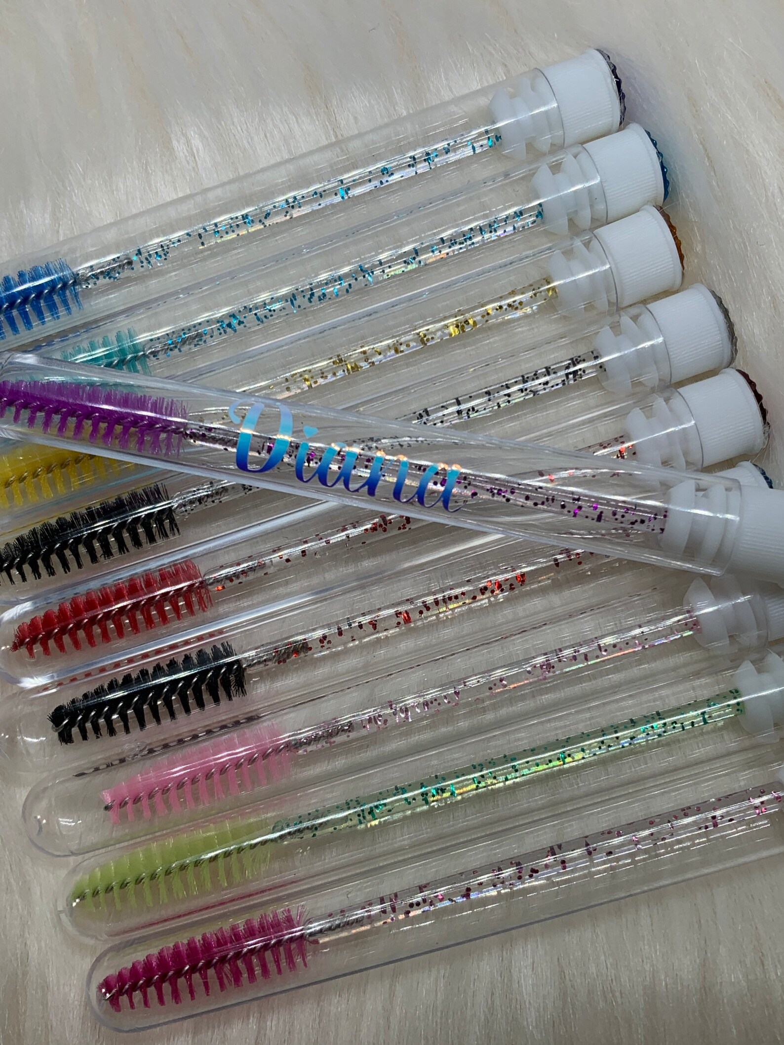 Personalized Lash Spoolie Wand. Several Colors Super Cute A Great Gift