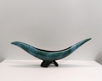 22" Blue Mountain Pottery Vase | Large Blue Mountain Vase | Long Blue Mountain Vase | Rare Blue Mountain Pottery Vase | Blue Mountain Signed