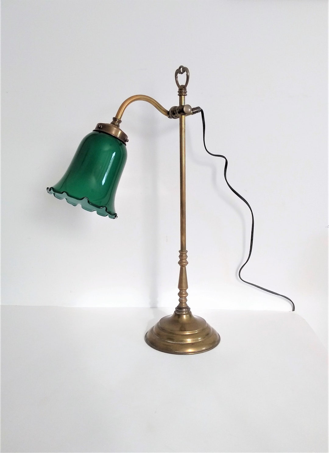 20 Antique Brass Desk Lamp Green Shade Brass Lamp Green Shade Antique