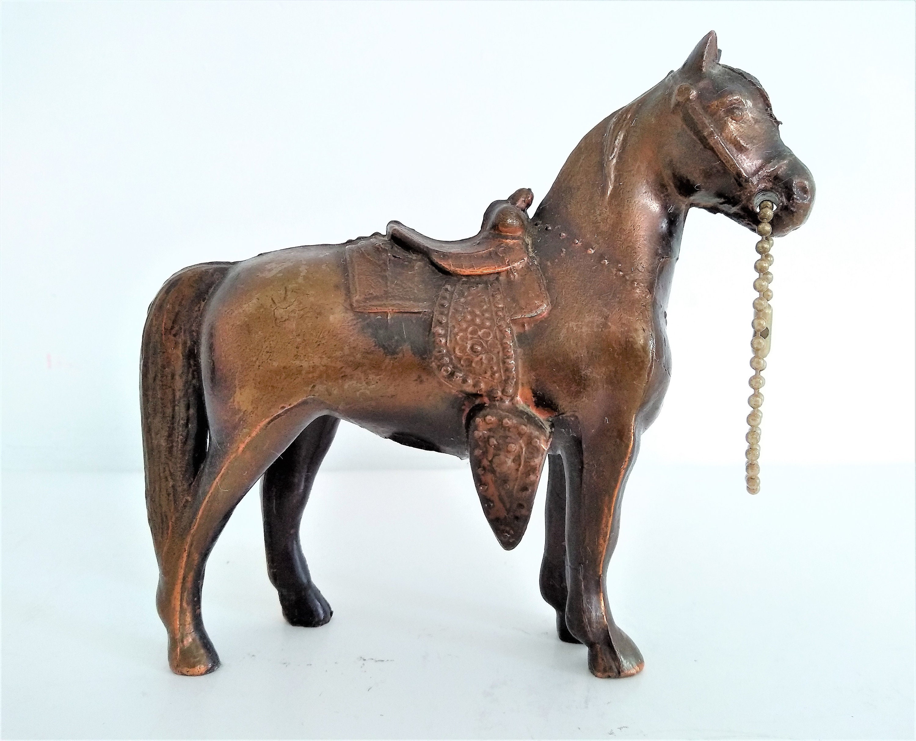 5 Vintage Copper Horse Copper Horse Figurine 50s Etsy