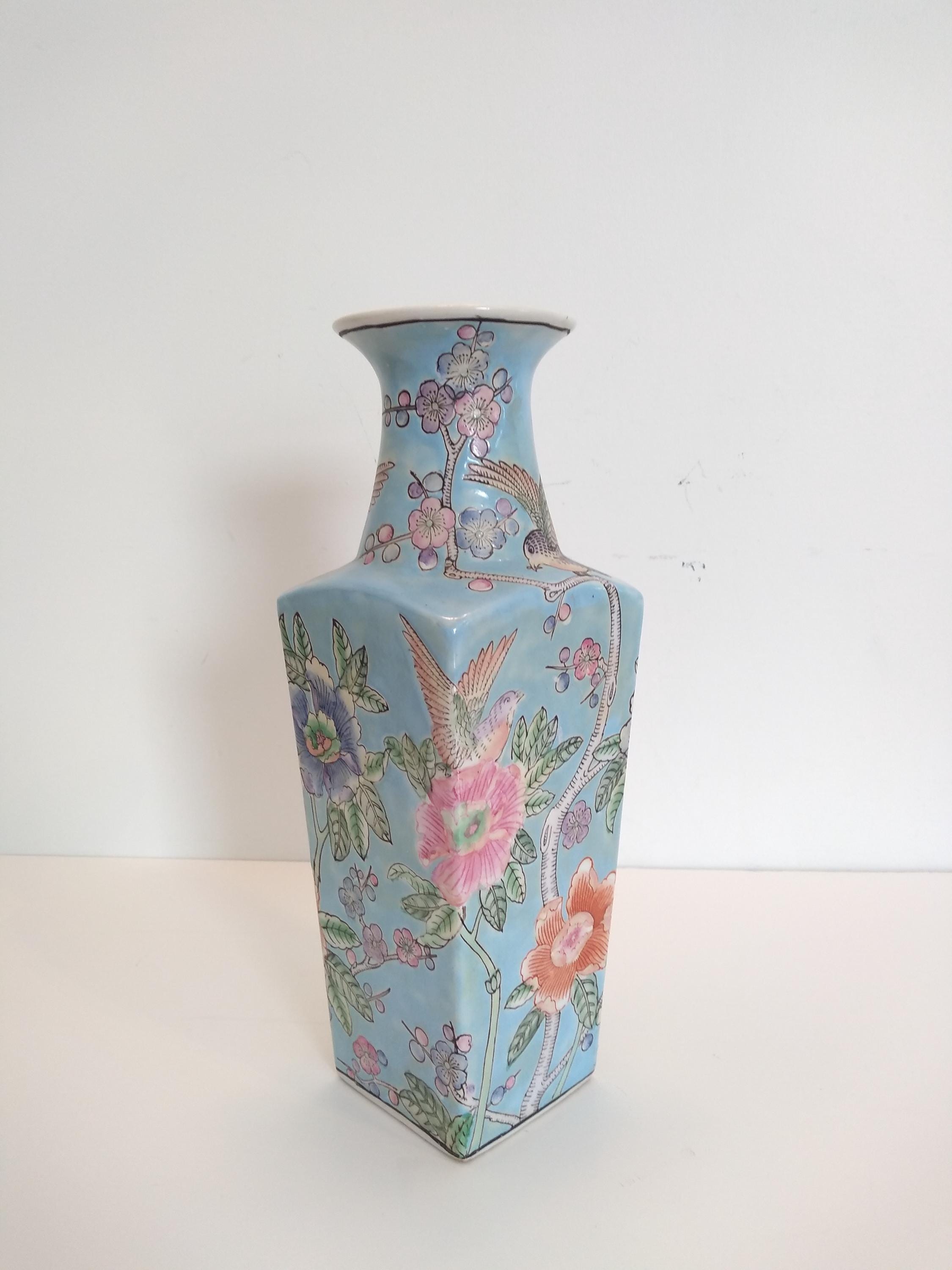 【倉庫整理品】中国古美術　清時代五彩花卉花鳥文皿【大清雍正年製】在銘；XG77- 01581.jpg