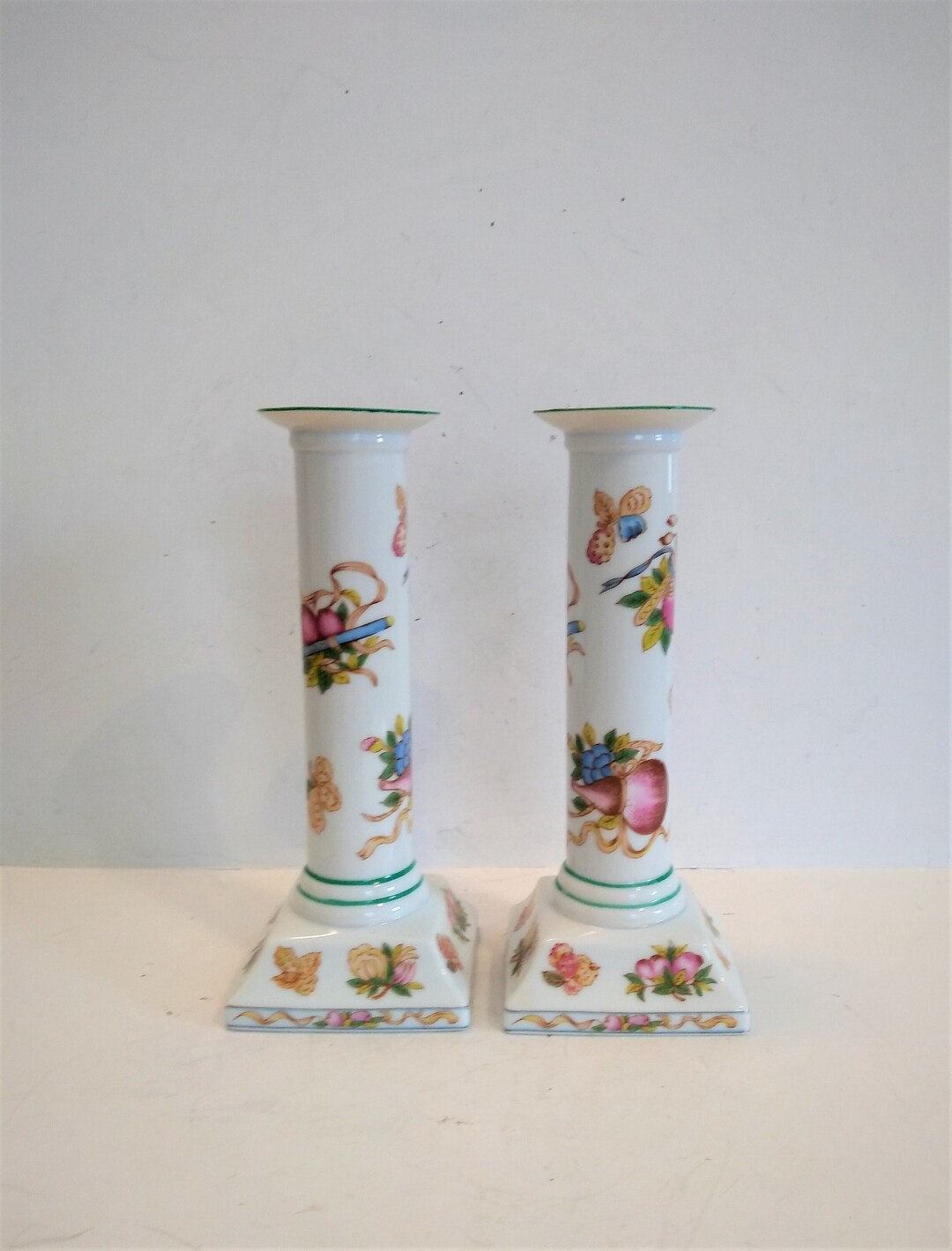 7 Vintage Porcelain Candlestick Holders 2 Andrea by Sadek Candle