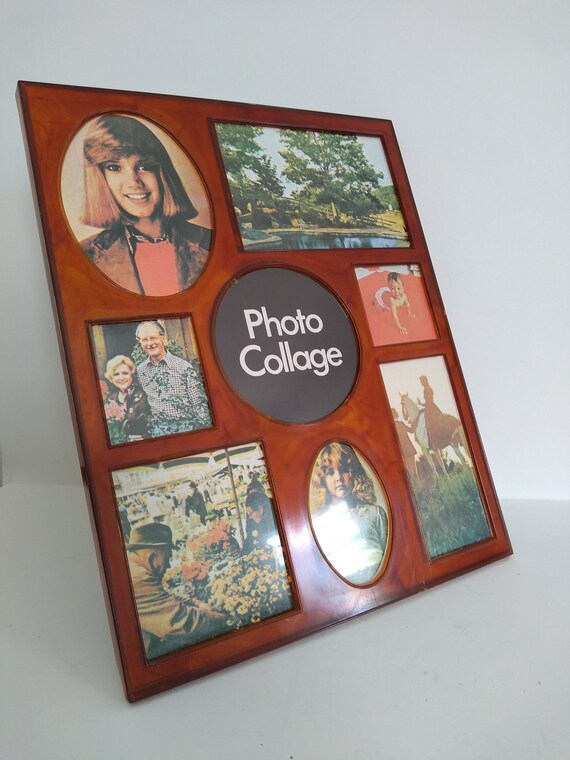 Photography Visual Arts Vintage 70s Butterfly Shape Photo Frame Collage ...