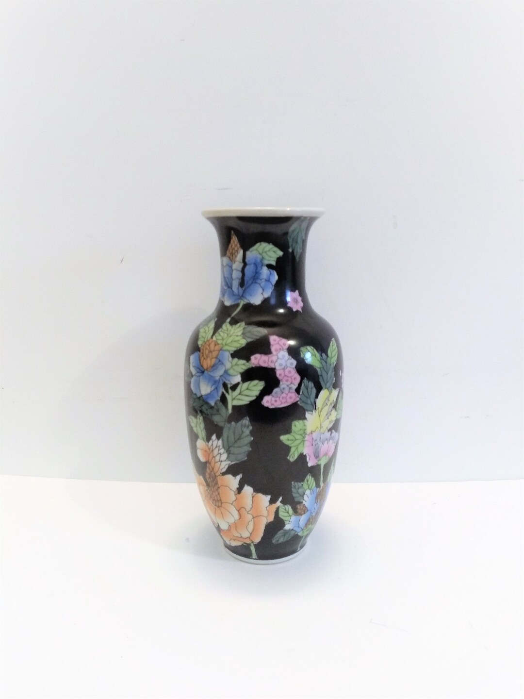 11 2.6 Lbs. Vintage Chinoiserie Vase Vintage Chinese Vase Vintage Vase
