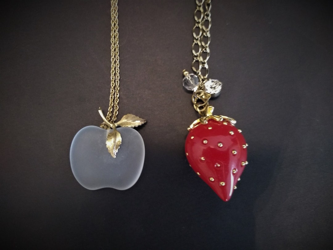 Strawberry pendant necklace deals