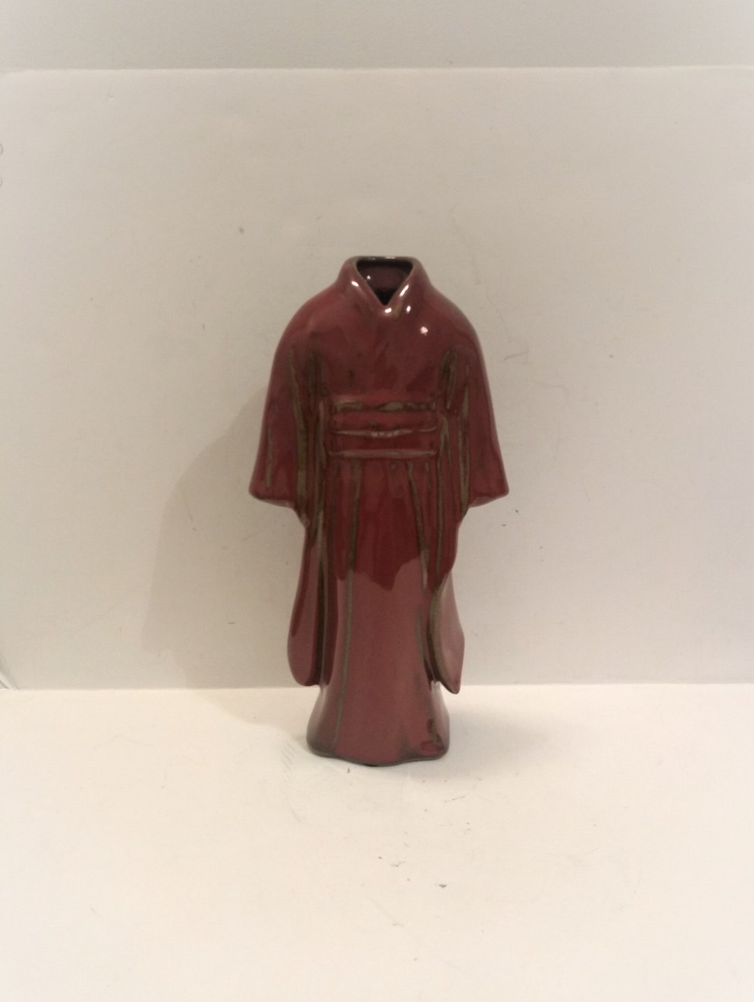 10.5 Kimono Ceramic Vase Vintage Kimono Vase Glazed Ceramic Kimono