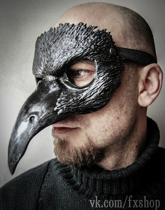 Raven mask crow mask masquerade mask costume mask Etsy