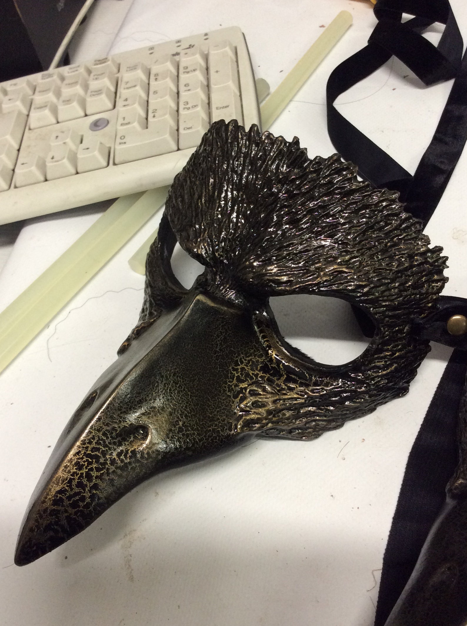 Raven mask crow mask masquerade mask costume mask Etsy